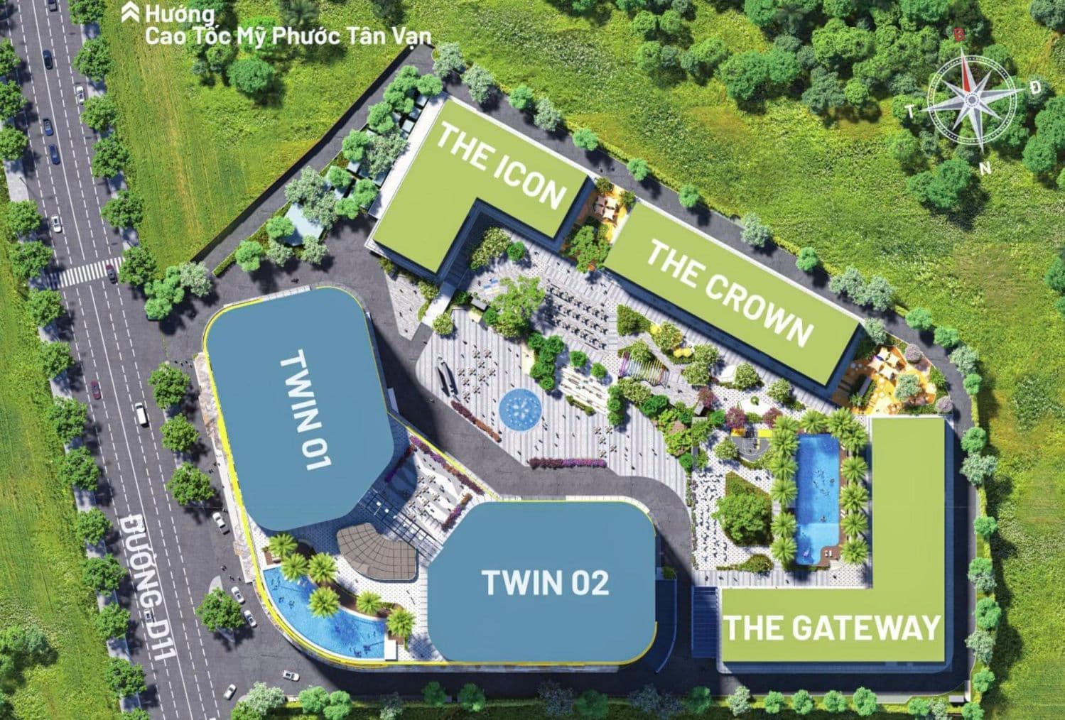 Mặt bằng tổng thể Bcons Center City